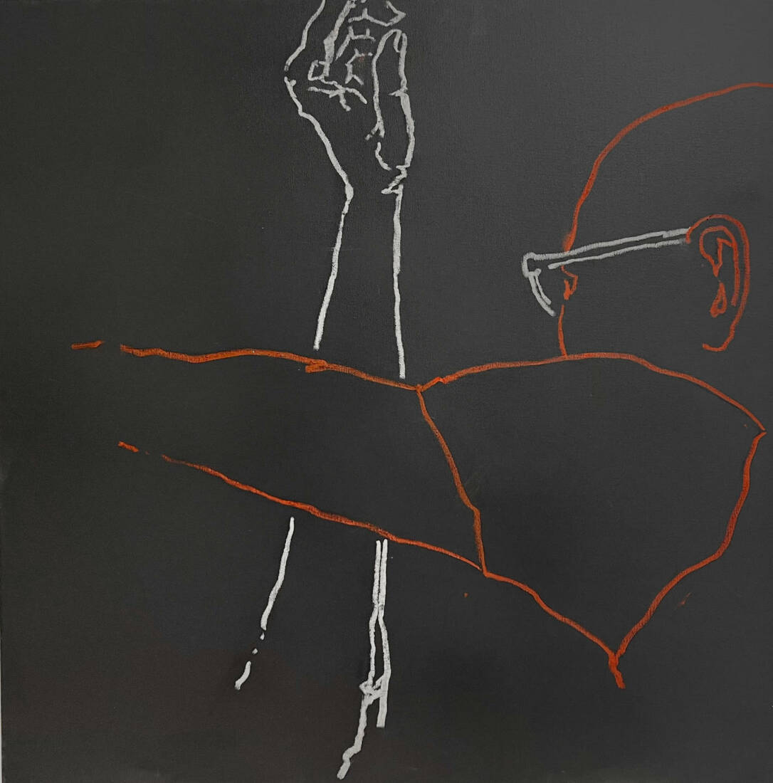 Crossroads, 2022, Öl, 80 × 80 cm
