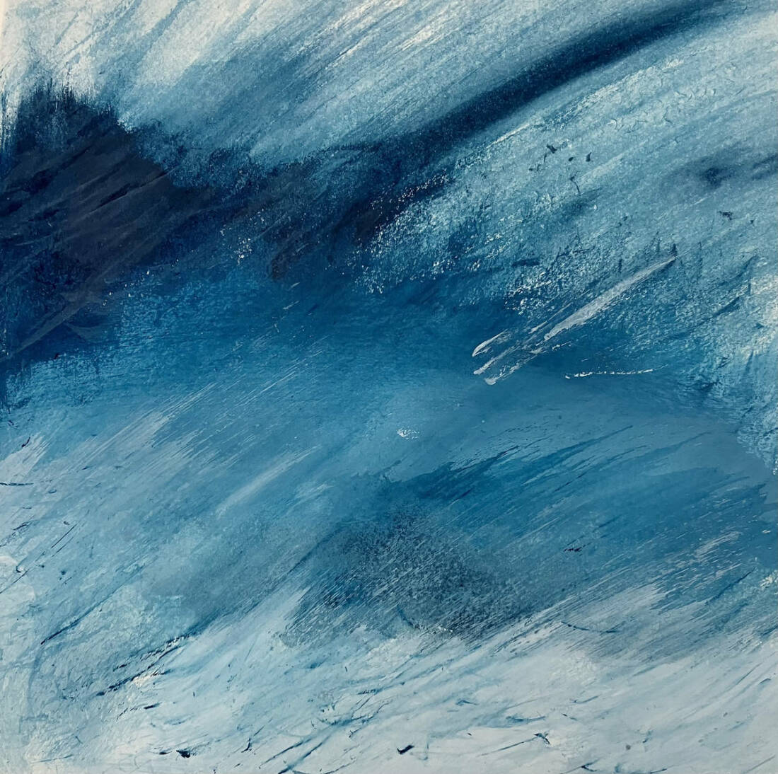 Ice, 2023, Acryl auf Malpappe, 30 × 30 cm