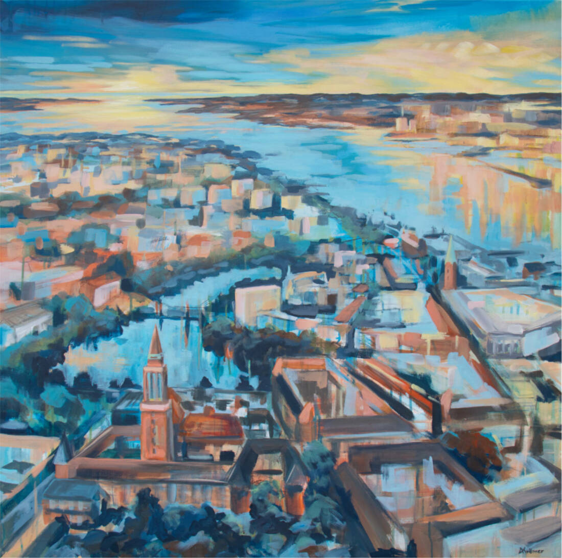 Kielblick, 2023, Acryl, 100 × 100 cm