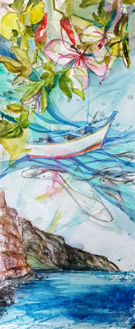 La Gomera, K. Mempel, 2023, Aquarell