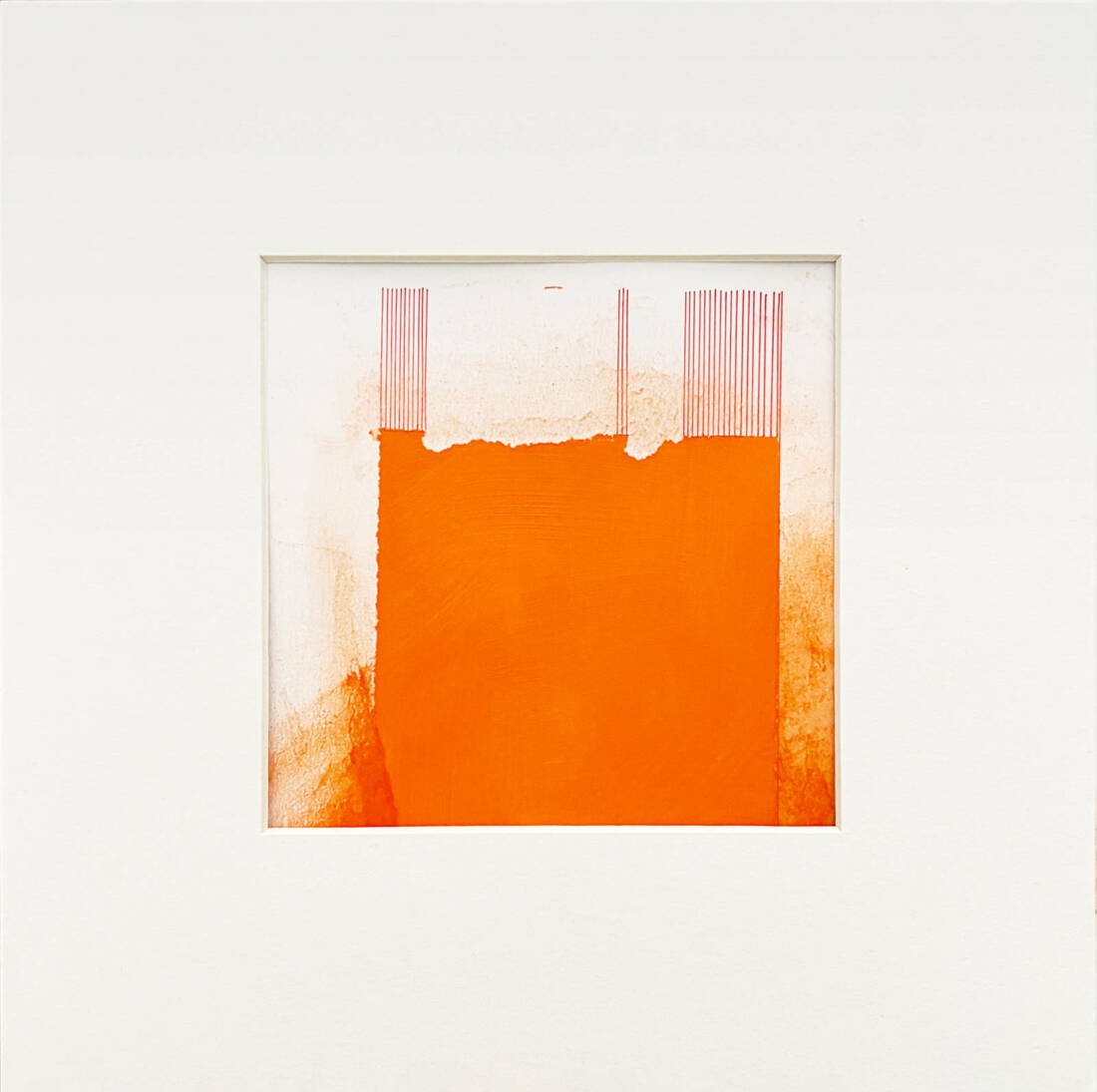 […] plus lines zwei, 2022, Öl, Acryl u. Marker auf Papier, 21 × 21 cm