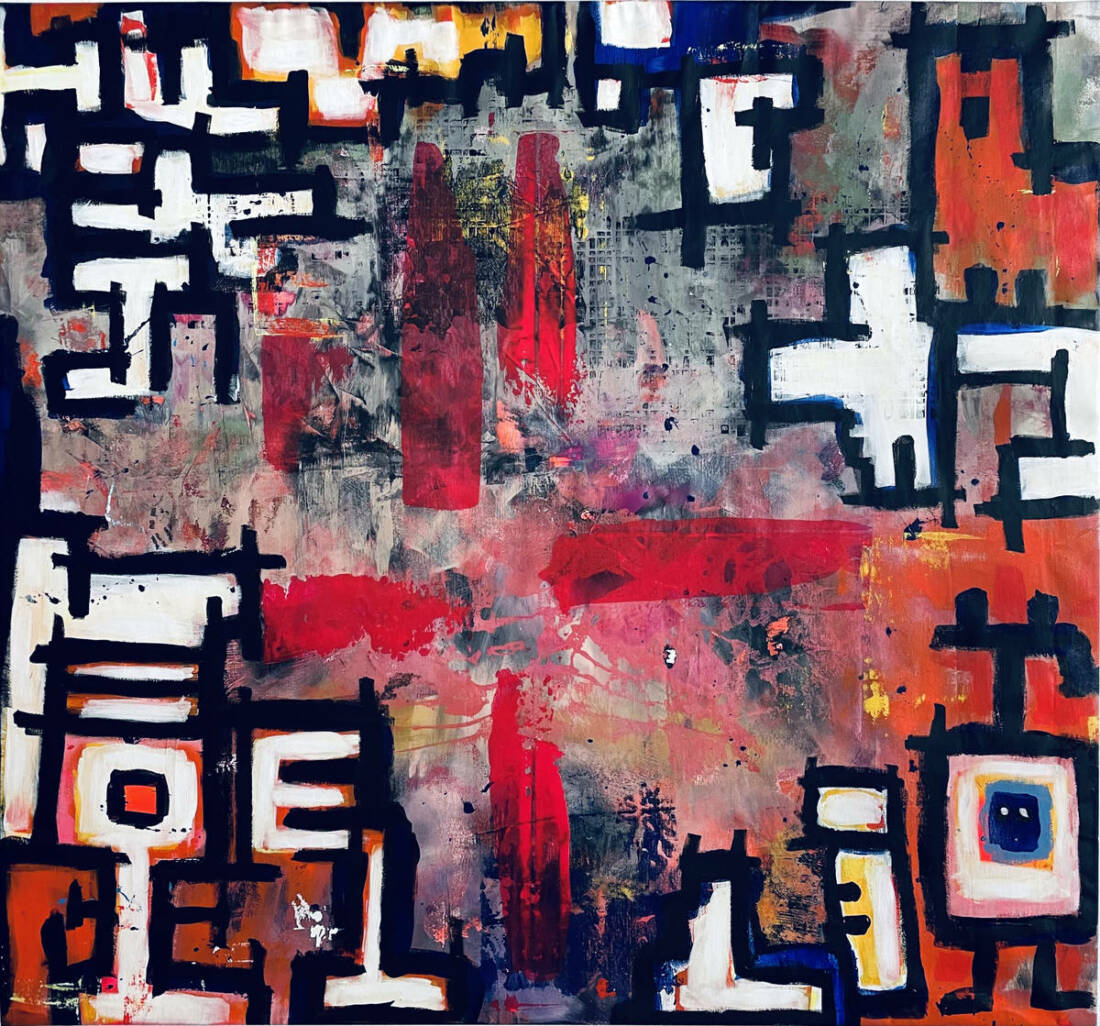 '2023', 2022, Acryl auf Leinwand, 160 × 150 cm