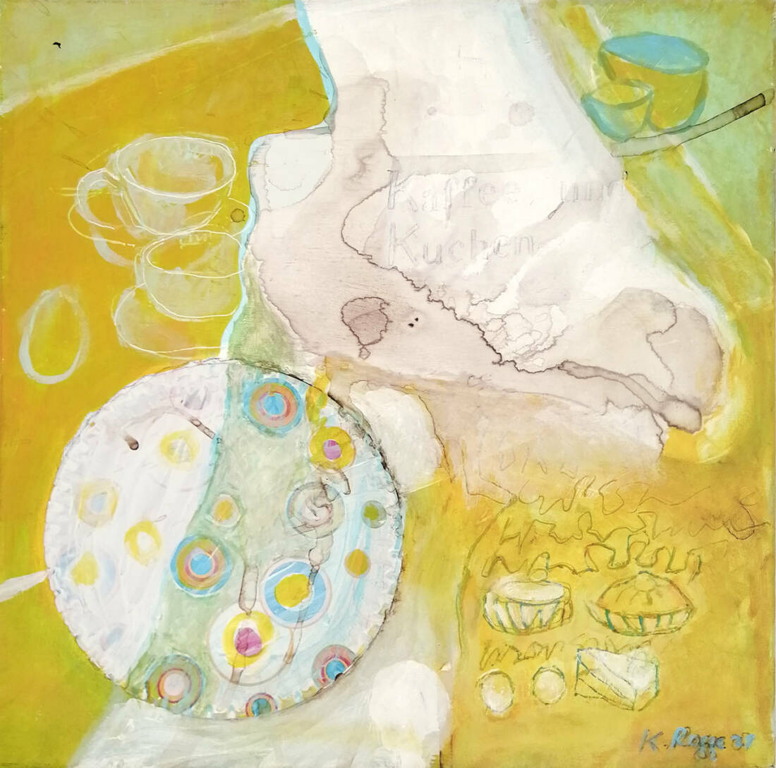 Sommer, 2022, Mixed Media auf Leinwand, 50 × 40 cm